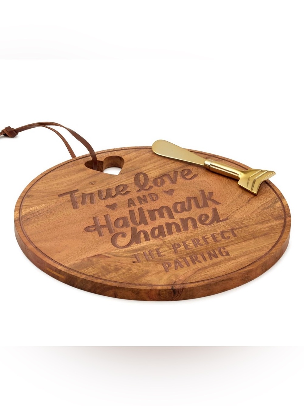 Hallmark Channel True Love &Hallmark Channel Wood Charcuterie Board Spreader New